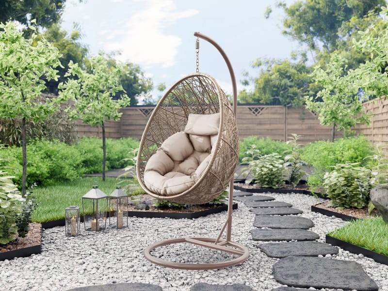 Solvero-ulkokäyttöön tarkoitettu riippukeinu - beige - Puutarhakalusteet - Puutarhatuoli - Riipputuoli