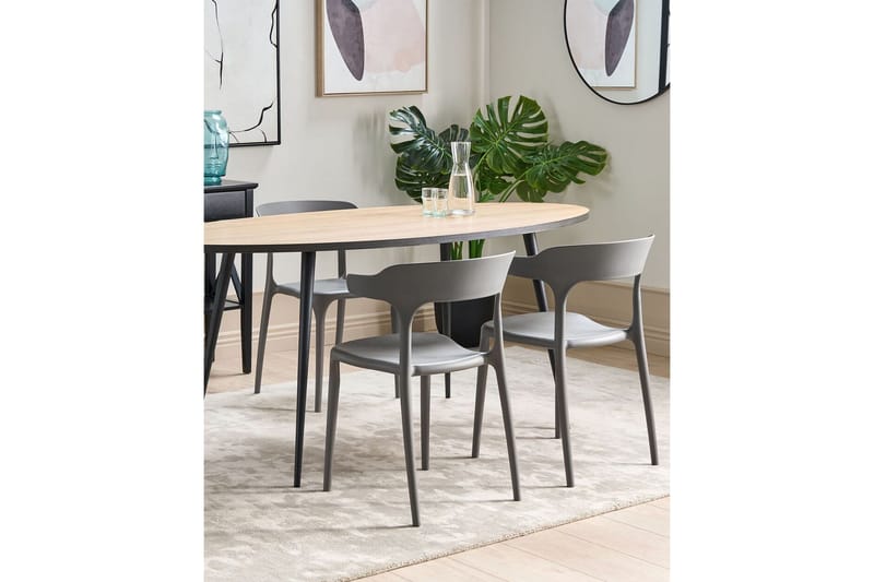 Squinzano Käsinojatuoli - Harmaa - Puutarhakalusteet - Puutarhatuoli - Karmituoli ulos