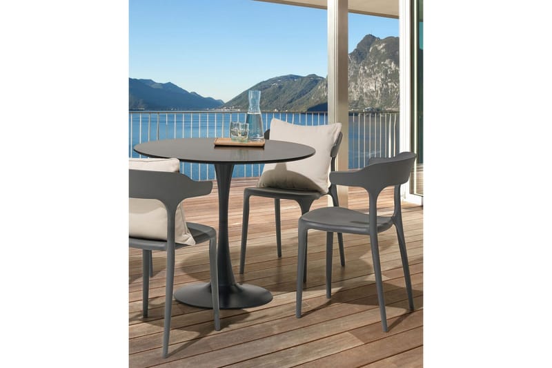 Squinzano Käsinojatuoli - Harmaa - Puutarhakalusteet - Puutarhatuoli - Karmituoli ulos