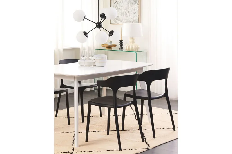 Squinzano Käsinojatuoli - Musta - Puutarhakalusteet - Puutarhatuoli - Karmituoli ulos