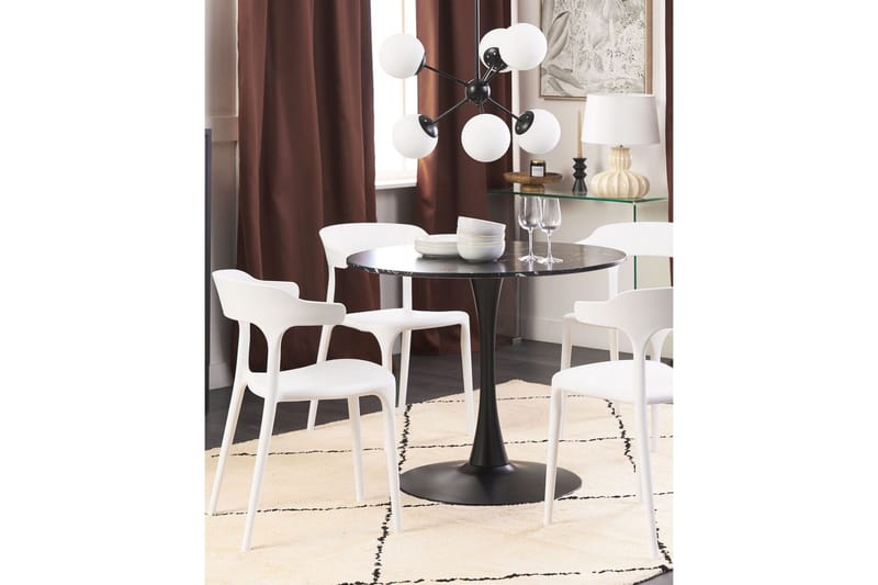 Squinzano Käsinojatuoli - Valkoinen - Puutarhakalusteet - Puutarhatuoli - Karmituoli ulos