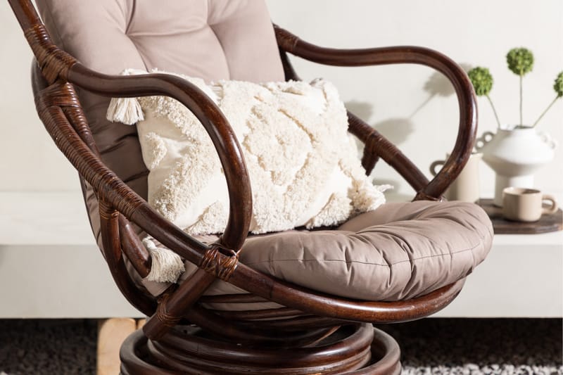 Swing Ulkotuoli - Tumma pähkinä - Puutarhakalusteet - Puutarhatuoli - Ulkotilan nojatuolit