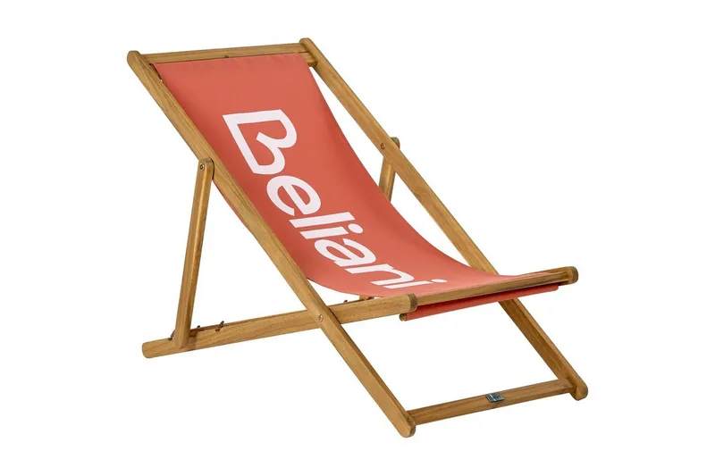 Taitettava kansituoli Anzio, Punainen, vaalea puu