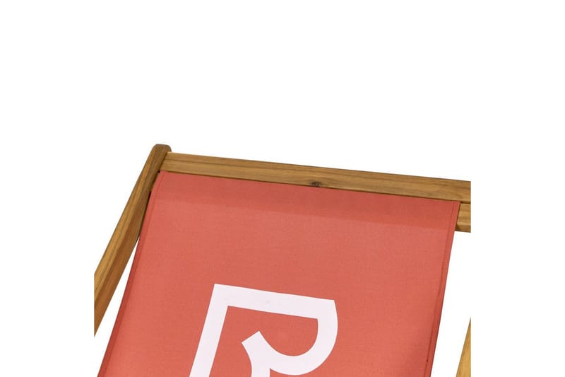 Taitettava kansituoli Anzio - Punainen, vaalea puu - Puutarhakalusteet - Puutarhatuoli - Aurinkotuoli