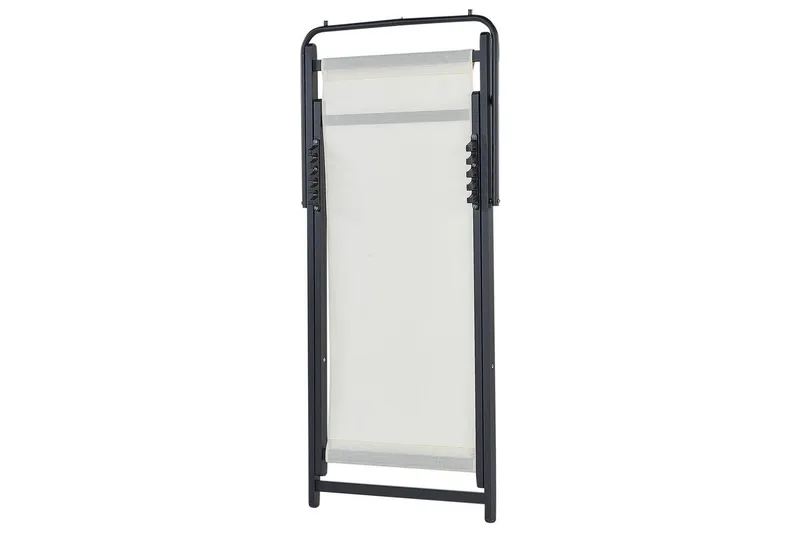 Taittuva lepotuoli Locri II - Beige, musta - Puutarhakalusteet - Puutarhatuoli - Aurinkotuoli