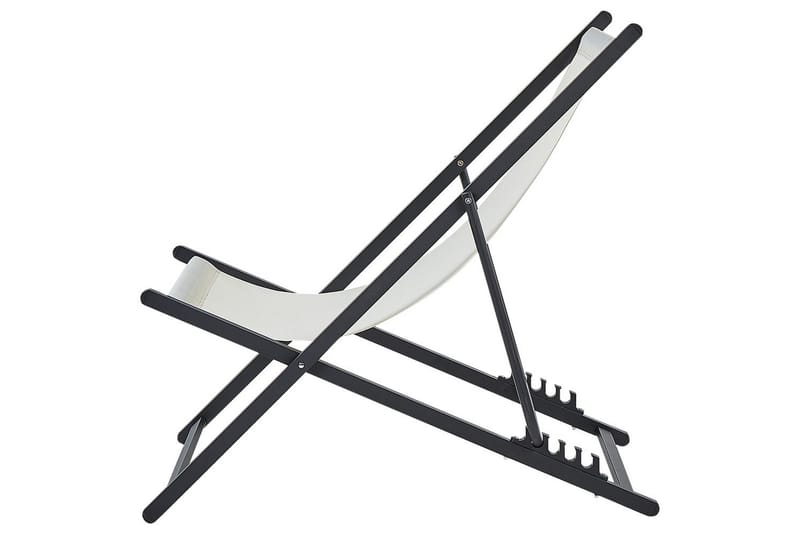 Taittuva lepotuoli Locri II - Beige, musta - Puutarhakalusteet - Puutarhatuoli - Aurinkotuoli