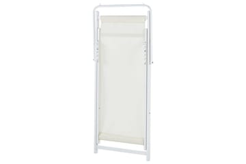 Taittuva lepotuoli Locri II - Beige, valkoinen - Puutarhakalusteet - Puutarhatuoli - Aurinkotuoli