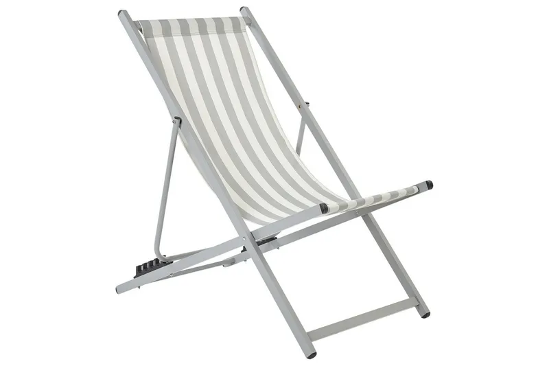 Taittuva lepotuoli Locri II, Valkoinen, Harmaa