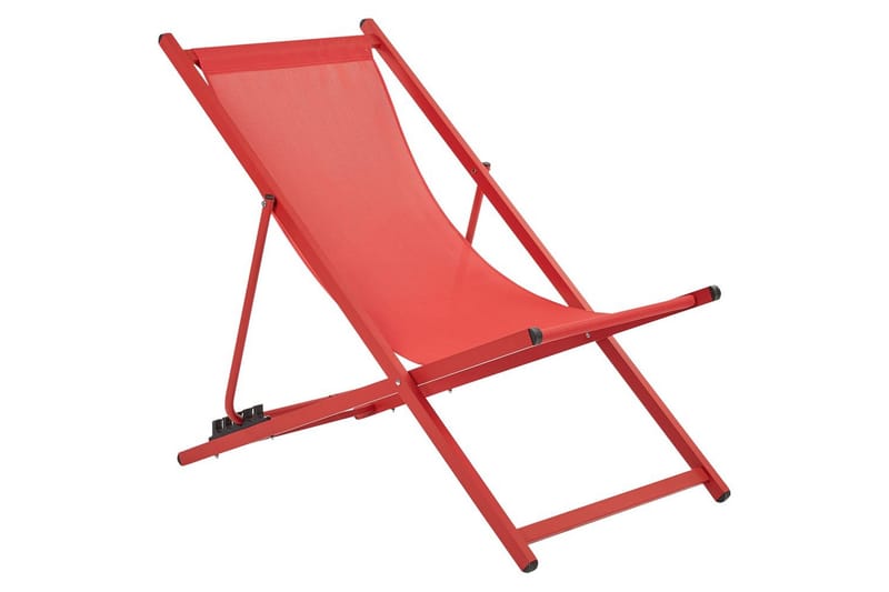 Taittuva lepotuoli Locri II - Punainen - Puutarhakalusteet - Puutarhatuoli - Aurinkotuoli