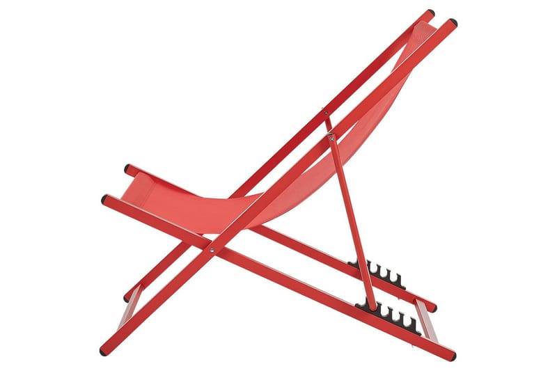 Taittuva lepotuoli Locri II - Punainen - Puutarhakalusteet - Puutarhatuoli - Aurinkotuoli