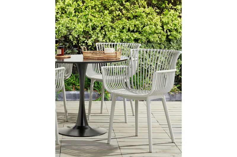 Taurisano Käsinojatuoli - Harmaa - Puutarhakalusteet - Puutarhatuoli - Karmituoli ulos