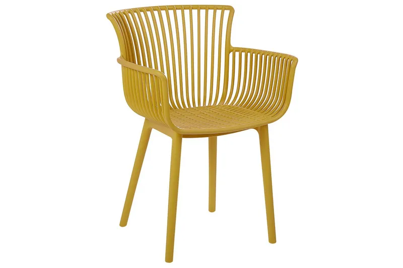 Taurisano Käsinojatuoli - Keltainen - Puutarhakalusteet - Puutarhatuoli - Karmituoli ulos
