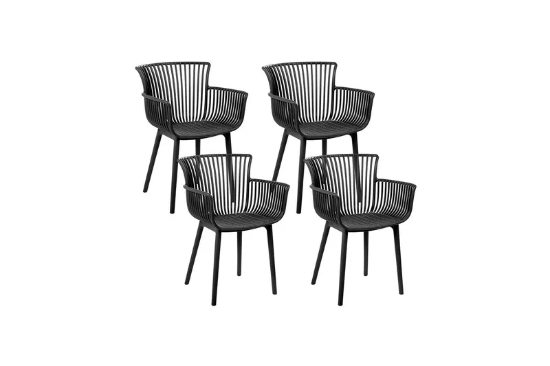 Taurisano Käsinojatuoli - Musta - Puutarhakalusteet - Puutarhatuoli - Karmituoli ulos