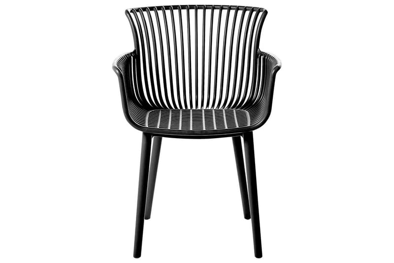 Taurisano Käsinojatuoli - Musta - Puutarhakalusteet - Puutarhatuoli - Karmituoli ulos