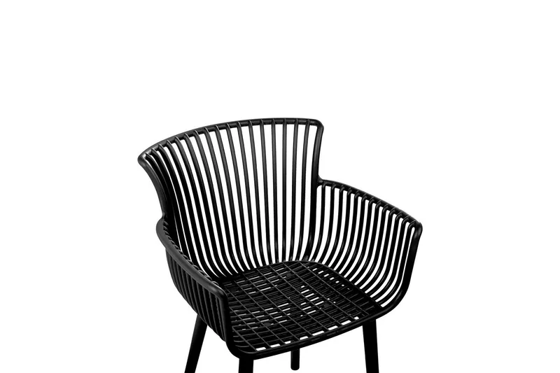 Taurisano Käsinojatuoli - Musta - Puutarhakalusteet - Puutarhatuoli - Karmituoli ulos