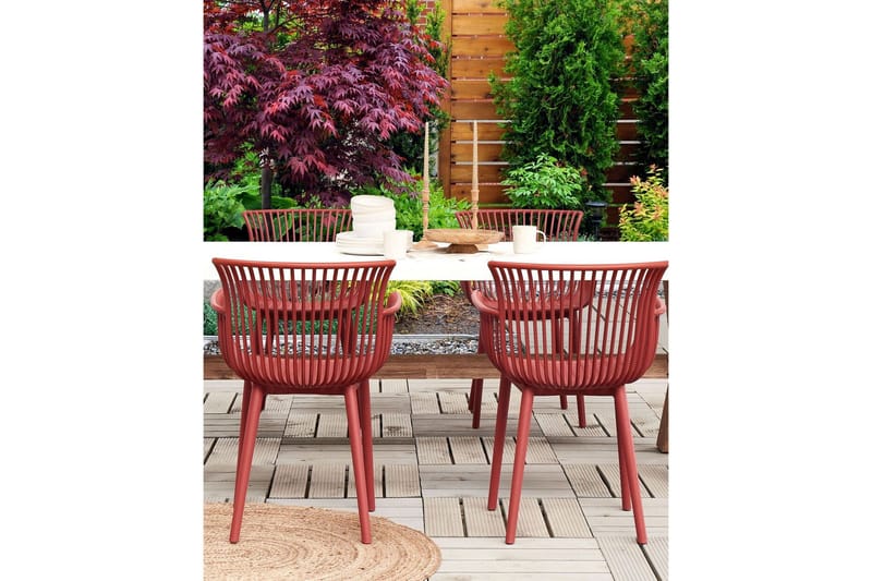 Taurisano Käsinojatuoli - Punainen - Puutarhakalusteet - Puutarhatuoli - Karmituoli ulos