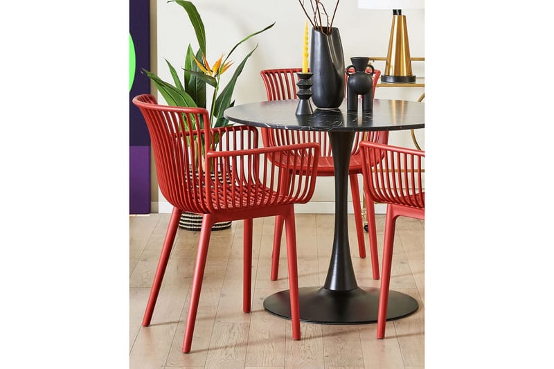 Taurisano Käsinojatuoli - Punainen - Puutarhakalusteet - Puutarhatuoli - Karmituoli ulos