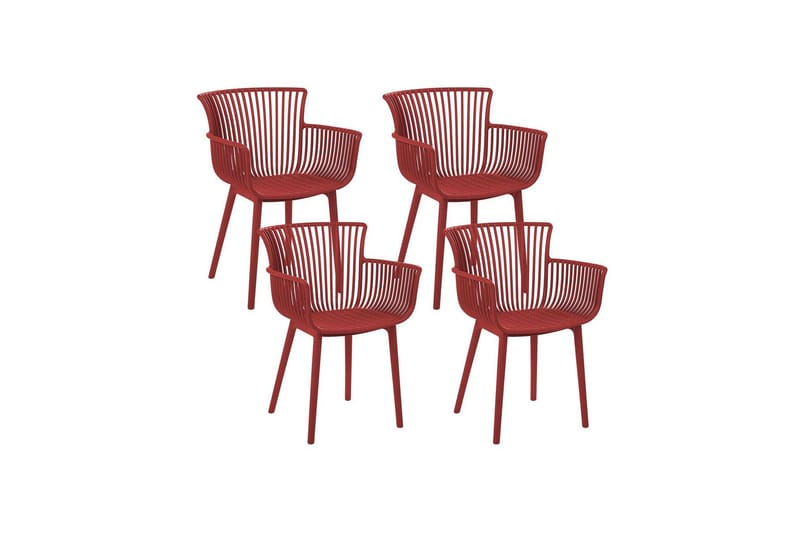 Taurisano Käsinojatuoli - Punainen - Puutarhakalusteet - Puutarhatuoli - Karmituoli ulos