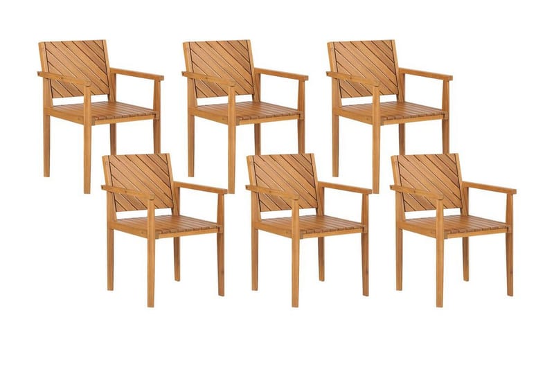 Taviano Käsinojatuoli - Vaalean Ruskea - Puutarhakalusteet - Puutarhatuoli - Karmituoli ulos