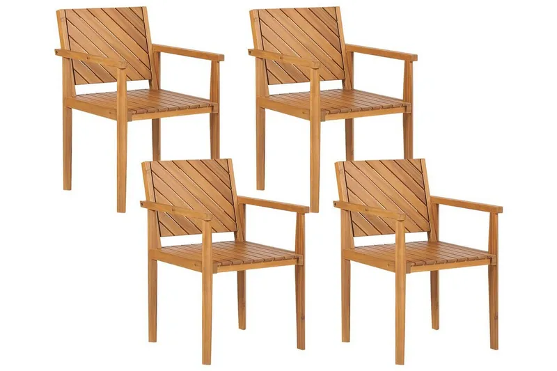 Taviano Käsinojatuoli - Vaalean Ruskea - Puutarhakalusteet - Puutarhatuoli - Karmituoli ulos