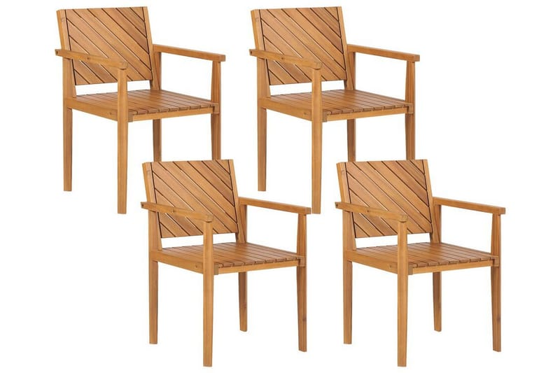 Taviano Käsinojatuoli - Vaalean Ruskea - Puutarhakalusteet - Puutarhatuoli - Karmituoli ulos