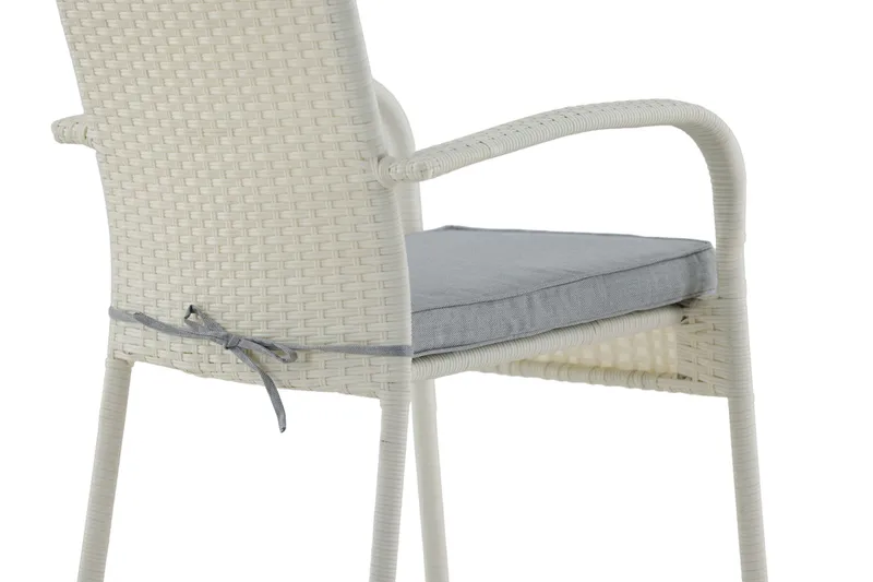 Käsinojallinen tuoli Anna Pinottava - Valkoinen - Puutarhakalusteet - Puutarhatuoli - Ulkotilan ruokatuoli