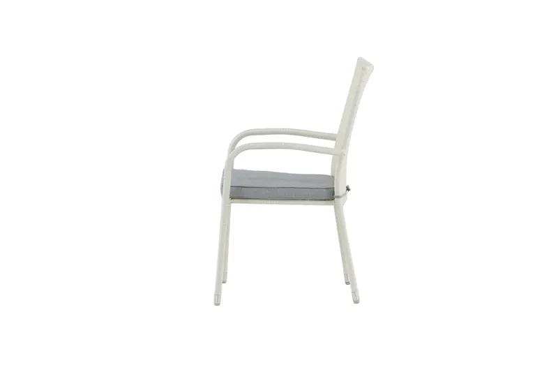 Käsinojallinen tuoli Anna Pinottava - Valkoinen - Puutarhakalusteet - Puutarhatuoli - Ulkotilan ruokatuoli