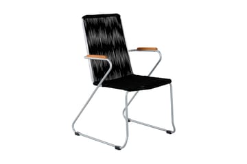 Käsinojallinen tuoli Bois Musta/Hopea
