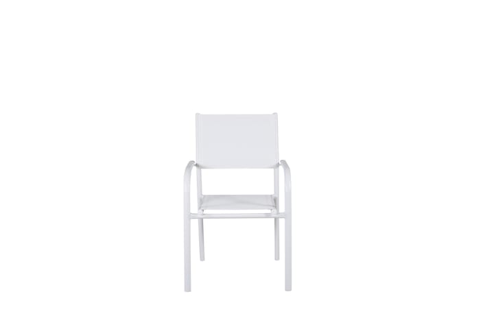 Käsinojallinen tuoli Santorini Hopea/Harmaa - Venture Home - Karmituoli ulos - Parveketuoli & taittotuoli ulos - Ulkotilan ruokatuoli