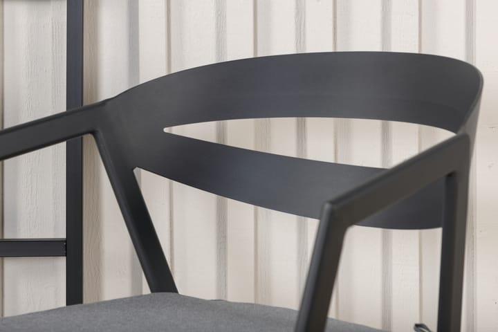 Käsinojallinen tuoli Slit Musta/Harmaa - Venture Home - Karmituoli ulos - Parveketuoli & taittotuoli ulos - Ulkotilan ruokatuoli
