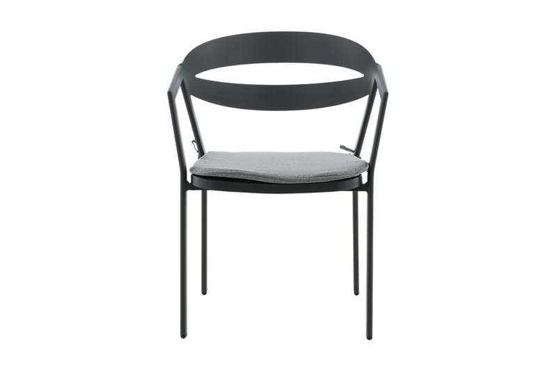 Käsinojallinen tuoli Slit - Musta/Harmaa - Puutarhakalusteet - Puutarhatuoli - Ulkotilan ruokatuoli