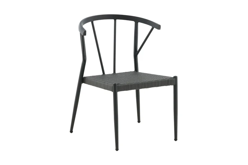 K äsinojallinen tuoli Stina - Musta - Puutarhakalusteet - Puutarhatuoli - Ulkotilan ruokatuoli