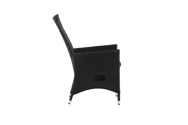 Käsinojallinen tuoli Padova Musta - Venture Home - Puutarhakalusteet - Puutarhatuoli - Ulkotilan ruokatuoli