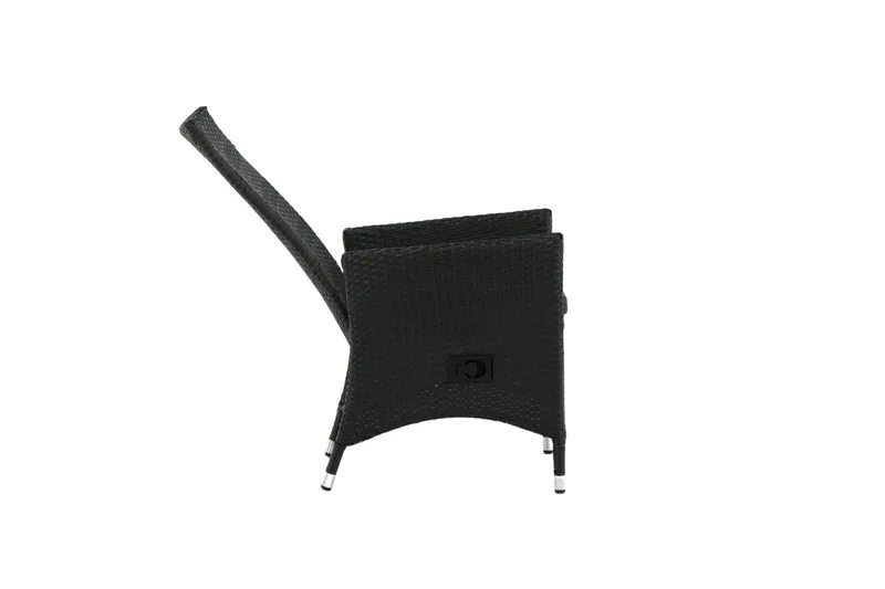 Käsinojallinen tuoli Padova Musta - Venture Home - Puutarhakalusteet - Puutarhatuoli - Ulkotilan ruokatuoli