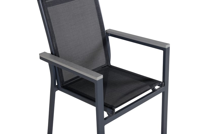 Käsinojallinen tuoli Parma Pinottava - Musta - Puutarhakalusteet - Puutarhatuoli - Ulkotilan ruokatuoli