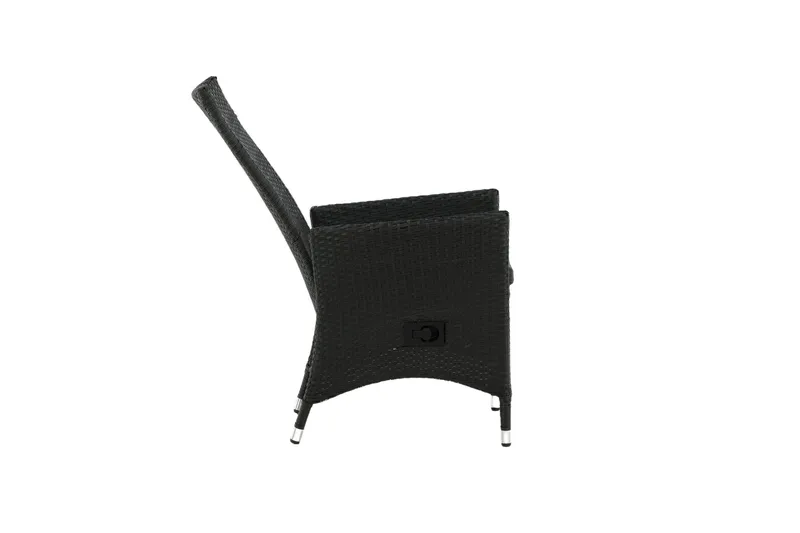 Käsinojallinen tuoli Padova Musta - Venture Home - Puutarhakalusteet - Puutarhatuoli - Ulkotilan ruokatuoli
