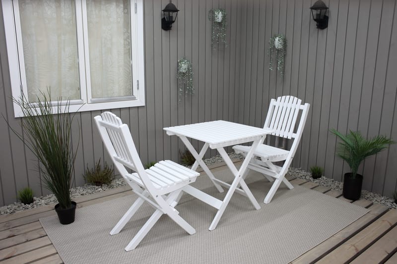 Klaffituoli Delpino - Valkoinen - Puutarhakalusteet - Puutarhatuoli - Ulkotilan ruokatuoli