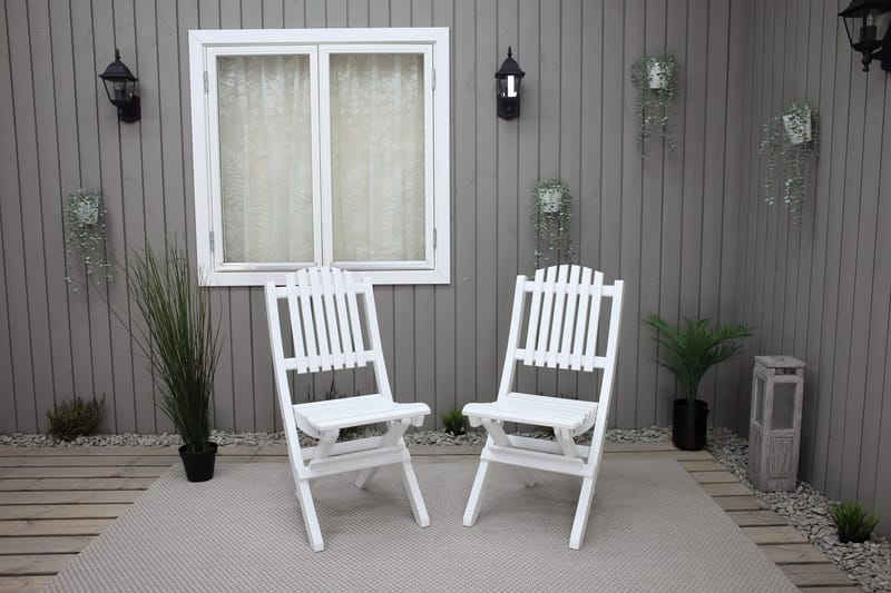 Klaffituoli Delpino - Valkoinen - Puutarhakalusteet - Puutarhatuoli - Ulkotilan ruokatuoli