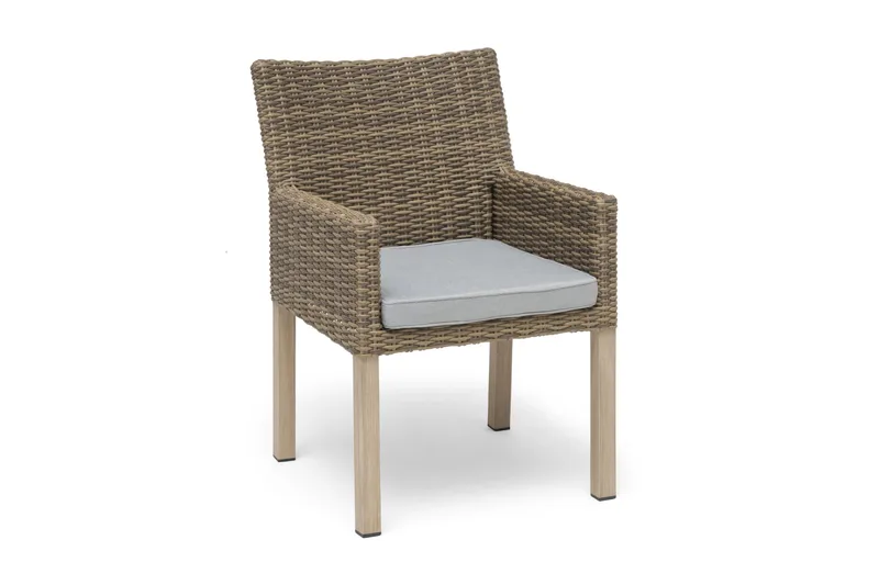 Nojatuoli Hillerstorp Fyrsnäs 2-pak pehmusteella, Polyrottinki/Luonnonväri/Rusk