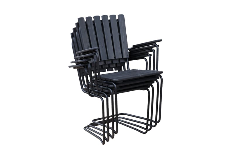 Nojatuoli Vaxholm - Kahvimusta/Harmaa - Puutarhakalusteet - Puutarhatuoli - Ulkotilan ruokatuoli