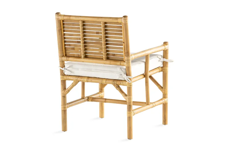 Parveketuoli Alvimia pehmusteella - Luonnonväri/Valkoinen - Puutarhakalusteet - Puutarhatuoli - Ulkotilan ruokatuoli