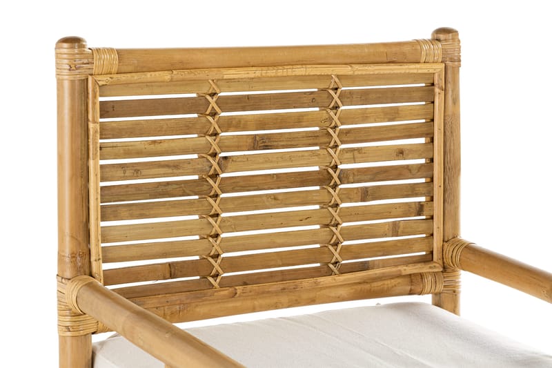 Parveketuoli Alvimia pehmusteella - Luonnonväri/Valkoinen - Puutarhakalusteet - Puutarhatuoli - Ulkotilan ruokatuoli