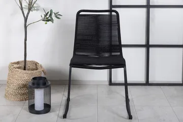 Pinottava Tuoli Lindos Musta - Venture Home - Puutarhakalusteet - Puutarhatuoli - Ulkotilan ruokatuoli