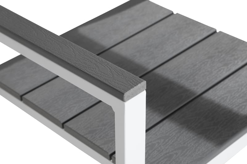 Pinottava tuoli Tunis Aintwood - Valkoinen/Harmaa - Puutarhakalusteet - Puutarhatuoli - Ulkotilan ruokatuoli