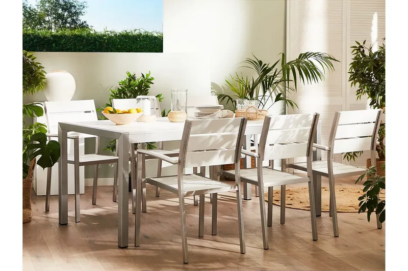 Puutarhatuoli Arguijo 6-pak - Valkoinen - Puutarhakalusteet - Puutarhatuoli - Ulkotilan ruokatuoli