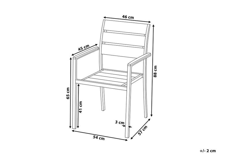 Puutarhatuoli Arguijo 6-pak - Valkoinen - Puutarhakalusteet - Puutarhatuoli - Ulkotilan ruokatuoli