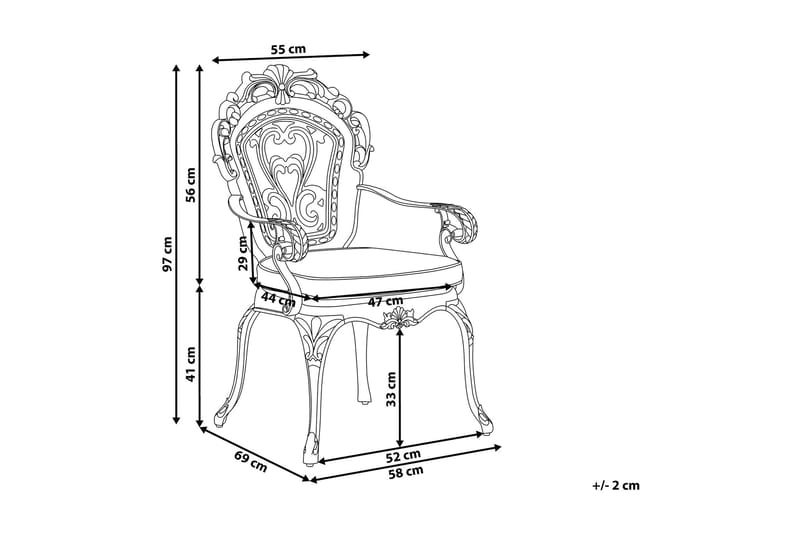 Puutarhatuoli Confrides 2-pak - Ruskea - Puutarhakalusteet - Puutarhatuoli - Ulkotilan ruokatuoli