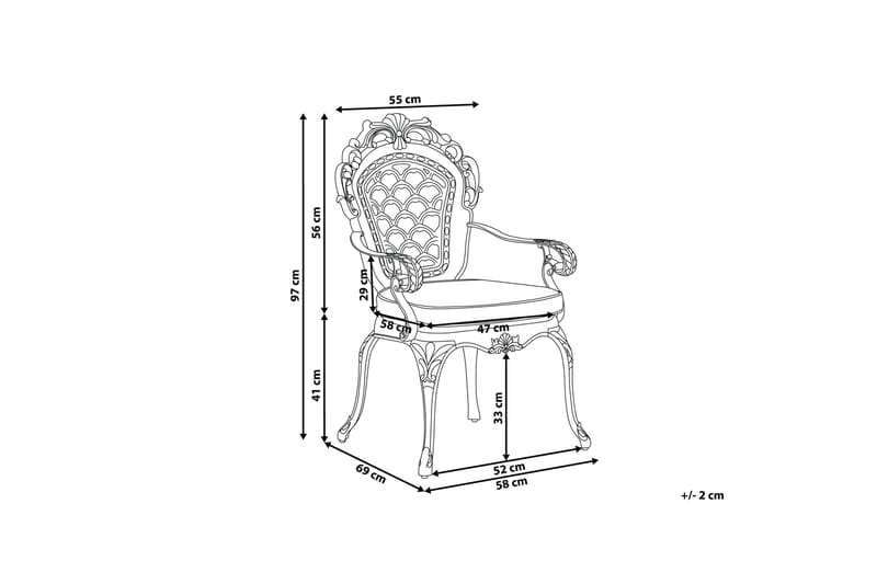 Puutarhatuoli Fonteo 2-pak - Ruskea - Puutarhakalusteet - Puutarhatuoli - Ulkotilan ruokatuoli