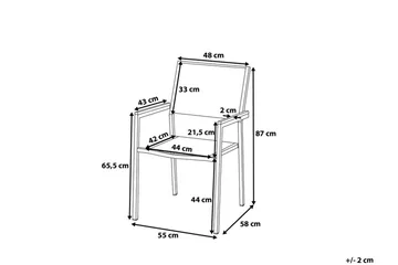 Puutarhatuoli Grosseto 65 cm 8 kpl - Puutarhakalusteet - Puutarhatuoli - Ulkotilan ruokatuoli