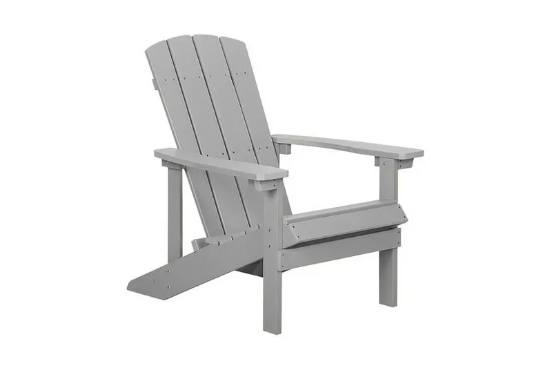 Puutarhatuoli rahilla Vaaleanharmaa Adirondack - Harmaa - Puutarhakalusteet - Puutarhatuoli - Aurinkotuoli - Kansituoli